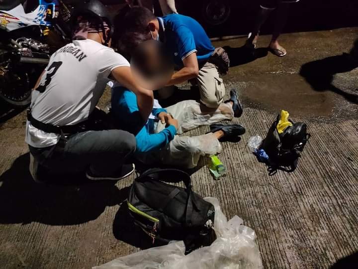 EMR Raptor volunteer responding road crash involving motorcycle and multicab