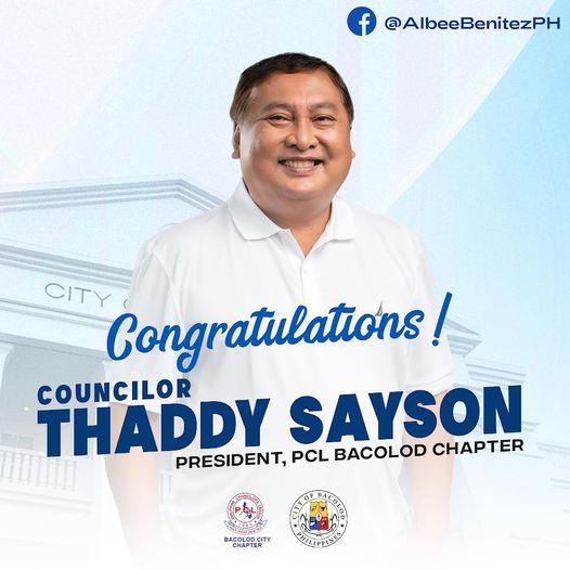 Congratulations to the newly elected Philippine Councilors League- Bacolod City Chapter President Councilor Thaddy Sayson and officers!