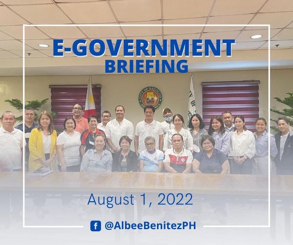 Different Government Offices and Department heads gathered to know more about the E-Government plan – Mayor Albee Benitez