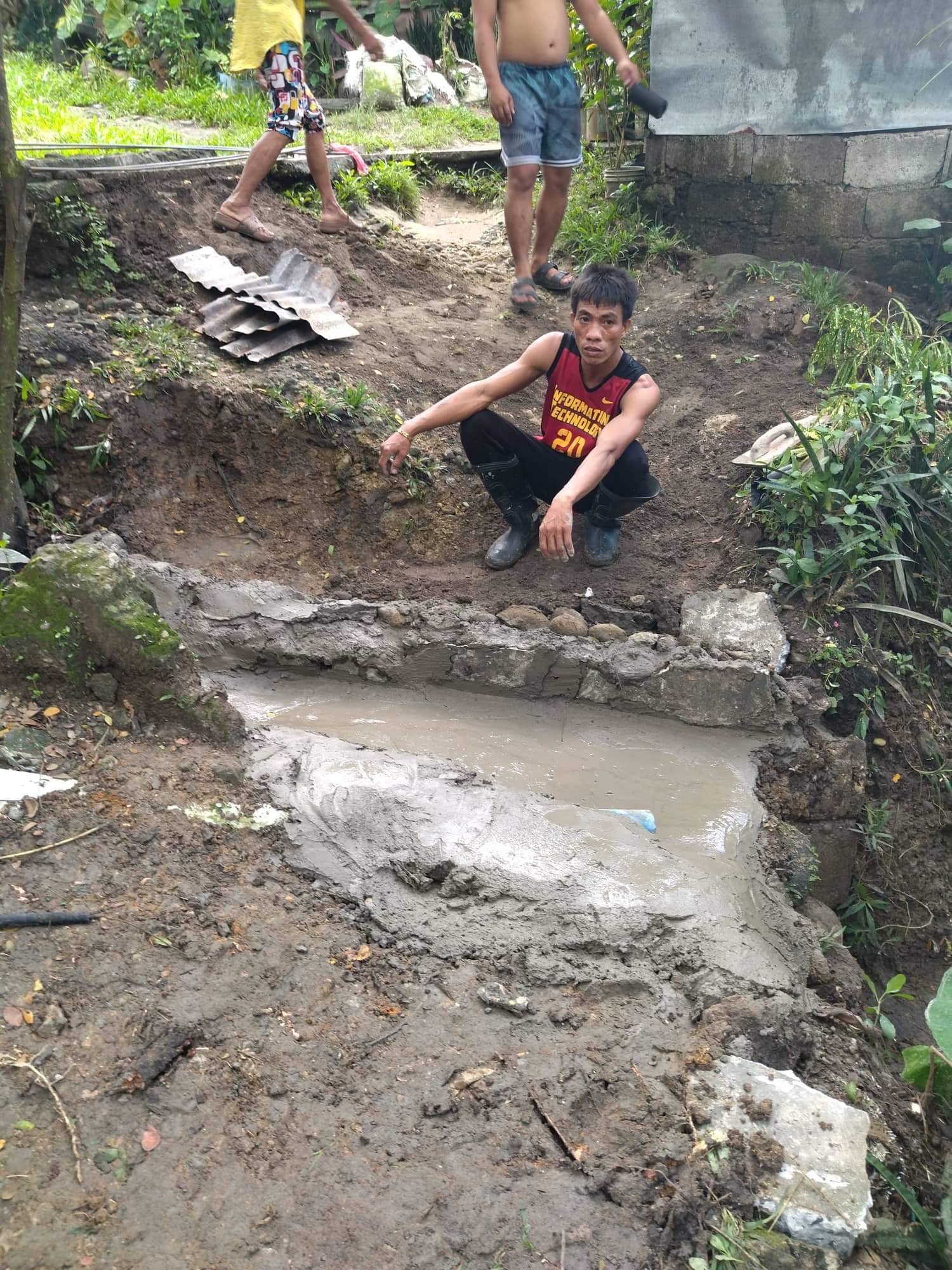 Barangay Taculing Infra team started the construction footbridge & footwalk Purok Lirio II – Gles Gonzales Pallen