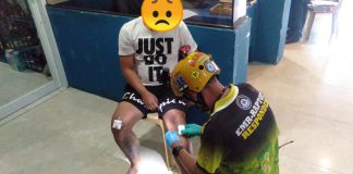 EMR Raptor volunteer first aid at Police Station 2 Brgy 4 - Mario Eleno Canoy Jr.