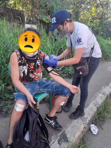 EMR Raptor volunteer responded road accident involving motorcycle and pick up truck – Mario Eleno Canoy Jr.